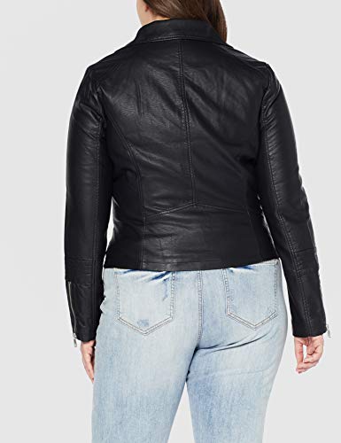 ONLY Carmakoma NOS Caremmy Faux Leather Biker Noos Chaqueta, Negro (Black Black), 52 (Talla del fabricante: 50) para Mujer