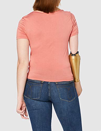 ONLY Damen ONLARLI S/S KNOT TOP JRS NOOS T-Shirt, Terra Cotta, M