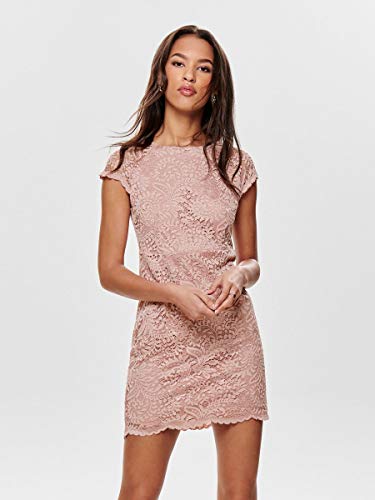 ONLY NOS Onlshira Lace Dress Noos Wvn, vestido Mujer, Rosa (Pale Mauve Pale Mauve), 40 (Talla fabricante: 40)