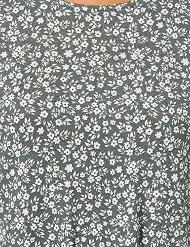 Only ONLBERA Back Lace UP S/S Dress JRS Noos Vestido, Bálsamo Verde/AOP: Flores Blancas, XL para Mujer