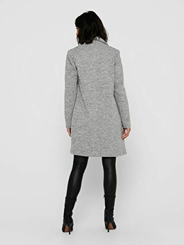 Only Onlcarrie Mel Coat Otw Abrigo, Light Grey Melange, 36 (Talla del Fabricante: 34) para Mujer