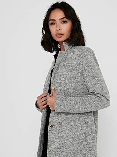 Only Onlcarrie Mel Coat Otw Abrigo, Light Grey Melange, 36 (Talla del Fabricante: 34) para Mujer