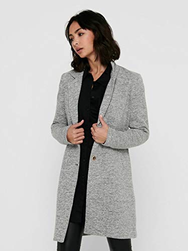 Only Onlcarrie Mel Coat Otw Abrigo, Light Grey Melange, 38 (Talla del Fabricante: 36) para Mujer