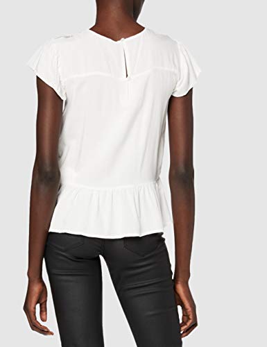 Only ONLELLY S/S Top W. Lace WVN Camiseta sin Mangas, Cloud Dancer, 40 para Mujer