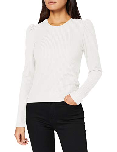 Only ONLEMMA L/S Puff Top JRS Camiseta sin Mangas, Cloud Dancer, S para Mujer