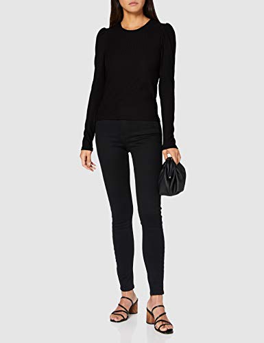 Only ONLEMMA L/S Puff Top JRS Camiseta sin Mangas, Negro, M para Mujer