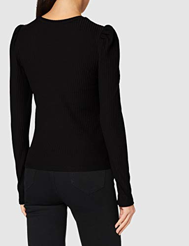 Only ONLEMMA L/S Puff Top JRS Camiseta sin Mangas, Negro, M para Mujer
