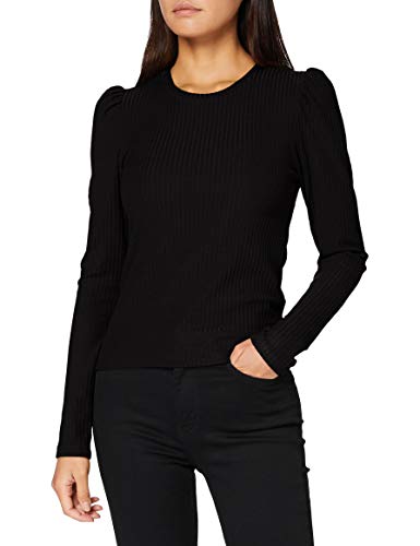 Only ONLEMMA L/S Puff Top JRS Camiseta sin Mangas, Negro, M para Mujer
