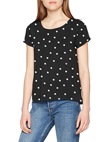 Only Onlfirst SS Mix AOP Top Noos Wvn Camiseta sin Mangas, Multicolor (Black AOP:Cloud Dancer Dots Ss18), 38 (Talla del Fabricante: 36) para Mujer