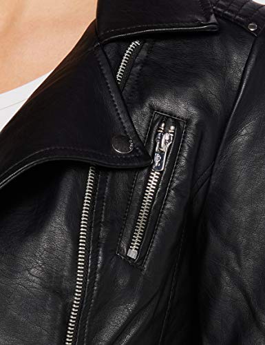 Only ONLGEMMA Faux Leather Biker OTW Noos Chaqueta, Negro (Black Black), 36 para Mujer