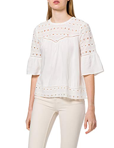 Only ONLIRINA EMB Anglaise DNM Top Noos Blusas, Cloud Dancer, 36 para Mujer