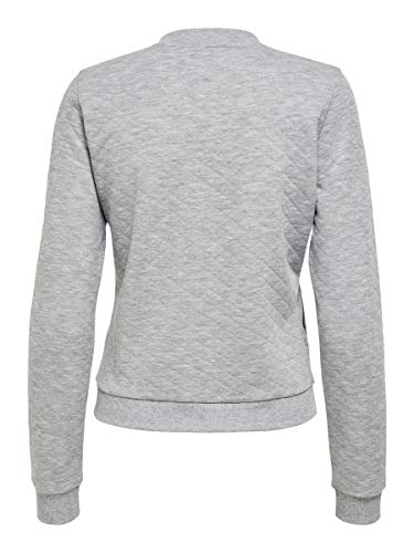ONLY onlJOYCE LS BOMBER NOOS, Chaqueta Mujer, Gris (Light Grey Melange), 40 (Talla del fabricante: Large)