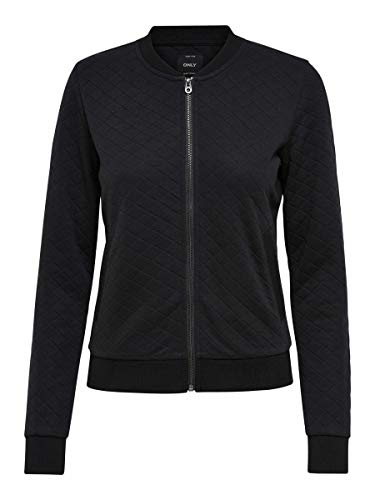 Only Onljoyce LS Bomber Noos Chaqueta, Negro (Black), 36 (Talla del Fabricante: Small) para Mujer