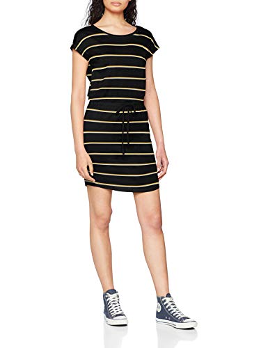 Only Onlmay S/s Dress Noos Vestido, Multicolor (Black Stripes: Double Yolk Yellow/Cl. Dancer), 36 (Talla del Fabricante: X-Small) para Mujer