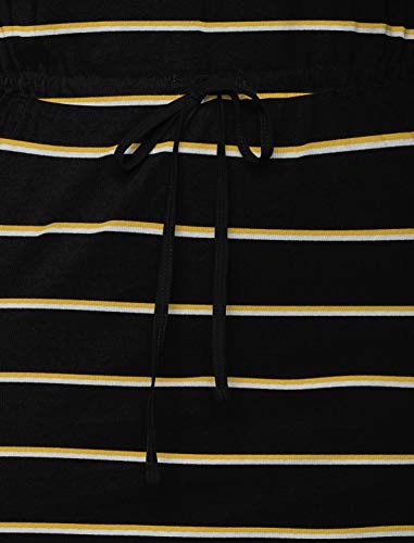 Only Onlmay S/s Dress Noos Vestido, Multicolor (Black Stripes: Double Yolk Yellow/Cl. Dancer), 42 (Talla del Fabricante: Large) para Mujer