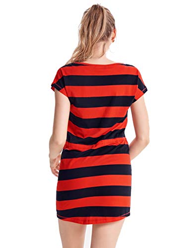 Only Onlmay S/s Dress Noos Vestido, Multicolor (Night Sky Stripes: Block High Risk Red), 40 (Talla del Fabricante: Medium) para Mujer