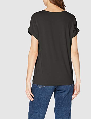 Only Onlmoster S/s O-Neck Top Noos Jrs Camiseta, Negro (Black Detail: Solid Black), 42 (Talla del Fabricante: Large) para Mujer