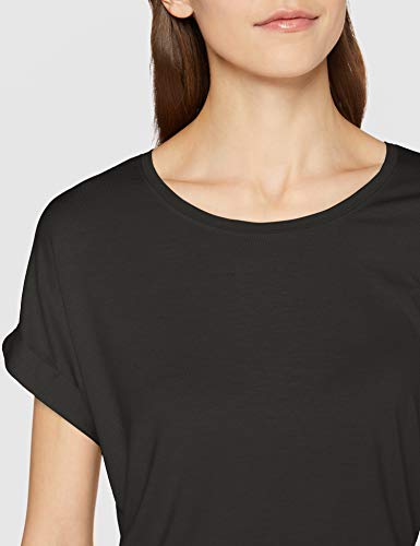 Only Onlmoster S/s O-Neck Top Noos Jrs Camiseta, Negro (Black Detail: Solid Black), 42 (Talla del Fabricante: Large) para Mujer