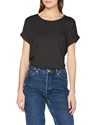 Only Onlmoster S/s O-Neck Top Noos Jrs Camiseta, Negro (Black Detail: Solid Black), 42 (Talla del Fabricante: Large) para Mujer
