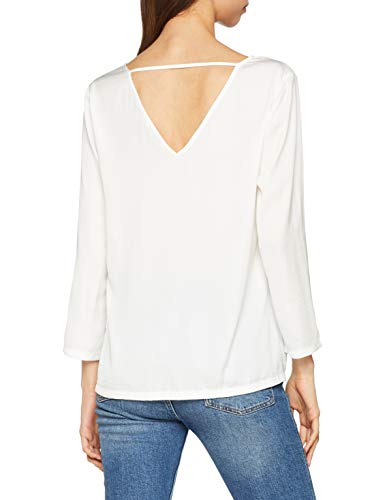 Only Onlnatalia Sateen V Neck Top Wvn Camisa Manga Larga, Blanco (Cloud Dancer), 40 (Talla del Fabricante: 38) para Mujer