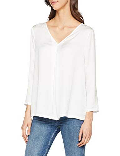 Only Onlnatalia Sateen V Neck Top Wvn Camisa Manga Larga, Blanco (Cloud Dancer), 40 (Talla del Fabricante: 38) para Mujer
