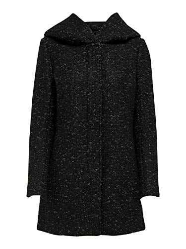 Only ONLNEWSEDONA Wool Coat CC OTW Abrigo de mezcla de lana, Negro, L para Mujer
