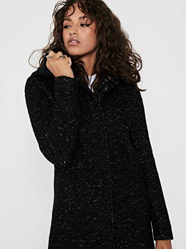 Only ONLNEWSEDONA Wool Coat CC OTW Abrigo de mezcla de lana, Negro, L para Mujer