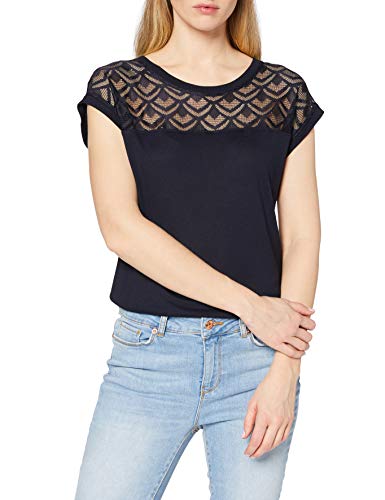 Only onlNICOLE S/S Mix Top Noos Camiseta, Azul (Night Sky), M para Mujer