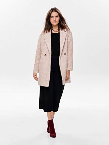 Only Onlnina Celeste Wool Coat Otw Abrigo, Gris (Shadow Gray Shadow Gray), 40 (Talla del fabricante: Medium) para Mujer