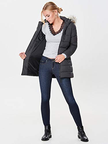 Only Onlnorth Nylon Coat CC Otw Abrigo, Negro (Black Black), 38 (Talla del fabricante: Small) para Mujer