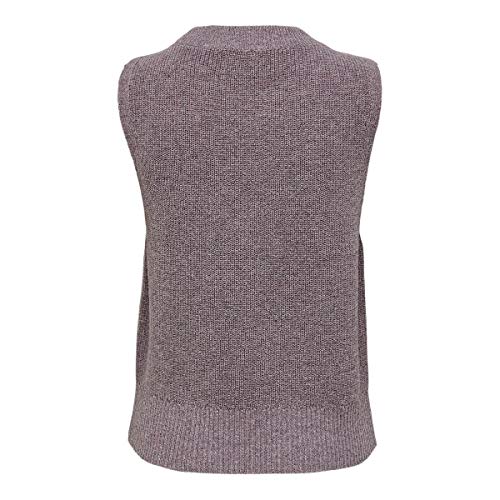 Only ONLPARIS Life Vest KNT Noos Chalecos suéteres, Ash RoseDetail:W. Melange, S para Mujer