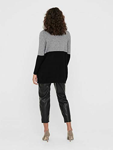 Only ONLQUEEN L/S Long Cardigan KNT Noos Chaqueta Punto, Color Gris Jaspeado 2, S para Mujer