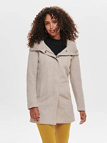 Only Onlsedona Light Coat Otw Noos Abrigo, Etherea/Detail:Melange, 38 (Talla del Fabricante: Medium) para Mujer