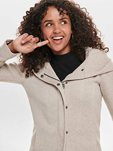 Only Onlsedona Light Coat Otw Noos Abrigo, Etherea/Detail:Melange, 40 (Talla del Fabricante: Large) para Mujer