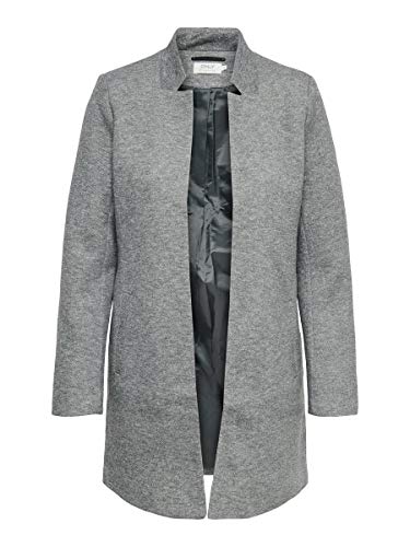 Only Onlsoho Coatigan Noos TLR Abrigo, Gris (Light Grey Melange Light Grey Melange), 34 (Talla del Fabricante: X-Small) para Mujer