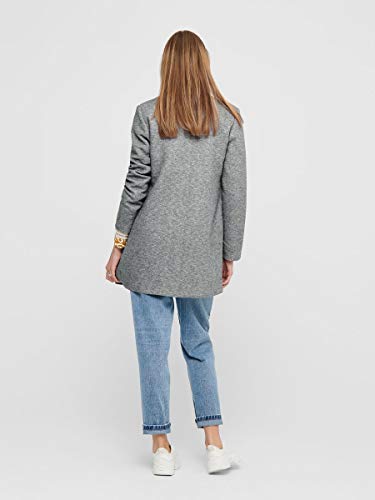 Only Onlsoho Coatigan Noos TLR Abrigo, Gris (Light Grey Melange Light Grey Melange), 40 (Talla del Fabricante: Large) para Mujer