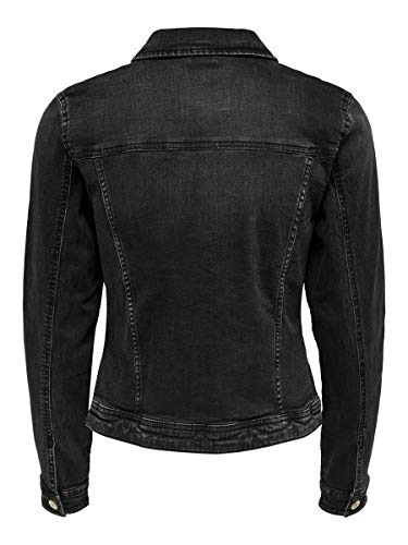 Only Onltia Life Dnm Jacket BB LB Bex072 Chaqueta de jean, Denim Negro, 34 para Mujer