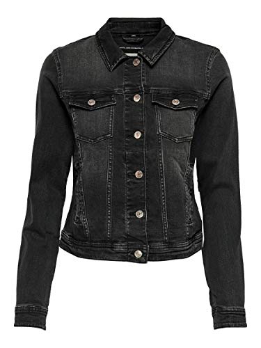 Only Onltia Life Dnm Jacket BB LB Bex072 Chaqueta de jean, Denim Negro, 34 para Mujer