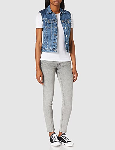 Only ONLTIA Vest Life DNM MB PIM Chaqueta, Medio De Mezclilla Azul, 38 para Mujer
