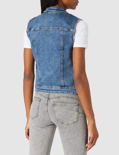 Only ONLTIA Vest Life DNM MB PIM Chaqueta, Medio De Mezclilla Azul, 38 para Mujer