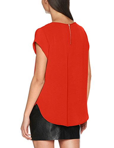 Only Onlvic S/s Solid Top Noos Wvn Camiseta, High Risk Red, 38 para Mujer