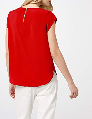 Only Onlvic S/s Solid Top Noos Wvn Camiseta, High Risk Red, 38 para Mujer
