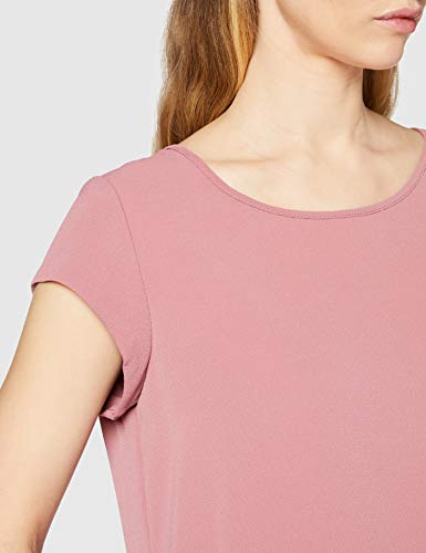 Only Onlvic S/s Solid Top Noos Wvn Camiseta sin Mangas, Rosa (Mesa Rose), X-Small (Talla del Fabricante: 34) para Mujer