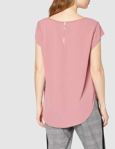 Only Onlvic S/s Solid Top Noos Wvn Camiseta sin Mangas, Rosa (Mesa Rose), X-Small (Talla del Fabricante: 34) para Mujer