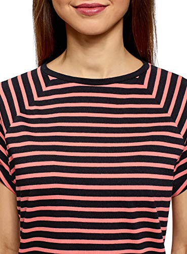 oodji Ultra Mujer Camiseta de Algodón Básica, Multicolor, ES 34 / XXS