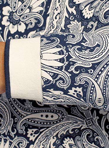 oodji Ultra Mujer Suéter Recto con Cuello Redondo, Azul, ES 38 / S