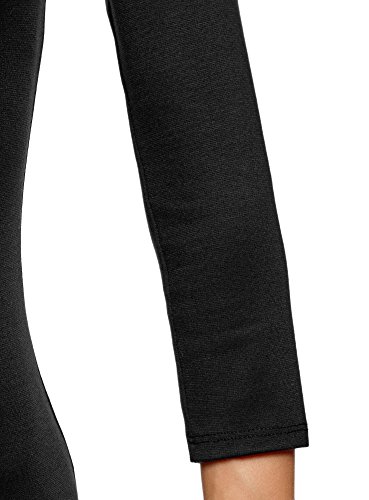 oodji Ultra Mujer Vestido Ajustado con Escote Barco, Negro, ES 36 / XS