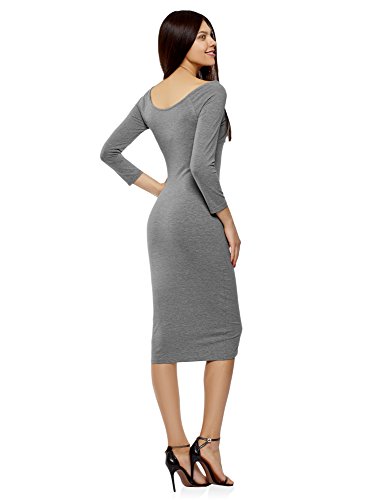 oodji Ultra Mujer Vestido con Escote Barco (Pack de 2), Gris, ES 34 / XXS