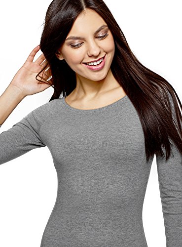 oodji Ultra Mujer Vestido con Escote Barco (Pack de 2), Gris, ES 34 / XXS