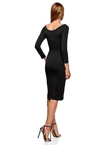 oodji Ultra Mujer Vestido con Escote Barco (Pack de 2), Negro, ES 38 / S